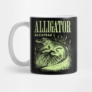 Alligator Alcatraz Vintage Swamp Wildlife Florida Badge Mug